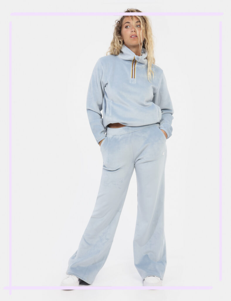 Abbigliamento donna scontato - Pantalone K-WAY Azzurro