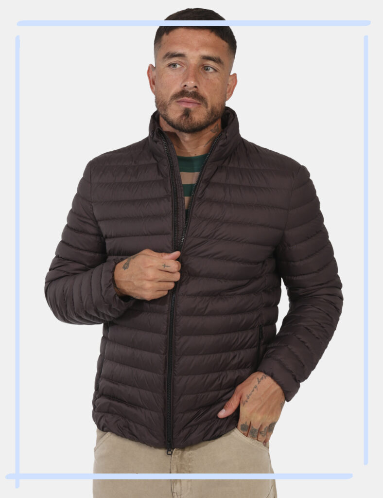 Outlet piumino uomo scontato - Piumino Geox Marrone