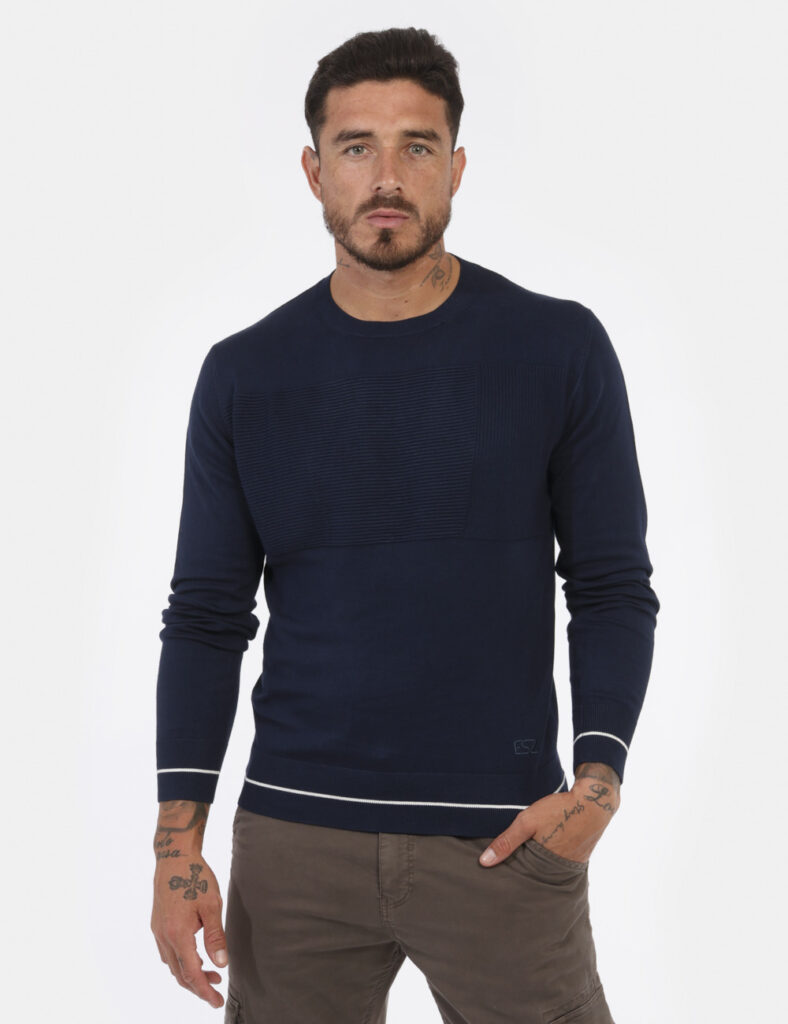 Abbigliamento uomo Yes Zee - Maglione Yes Zee Blu