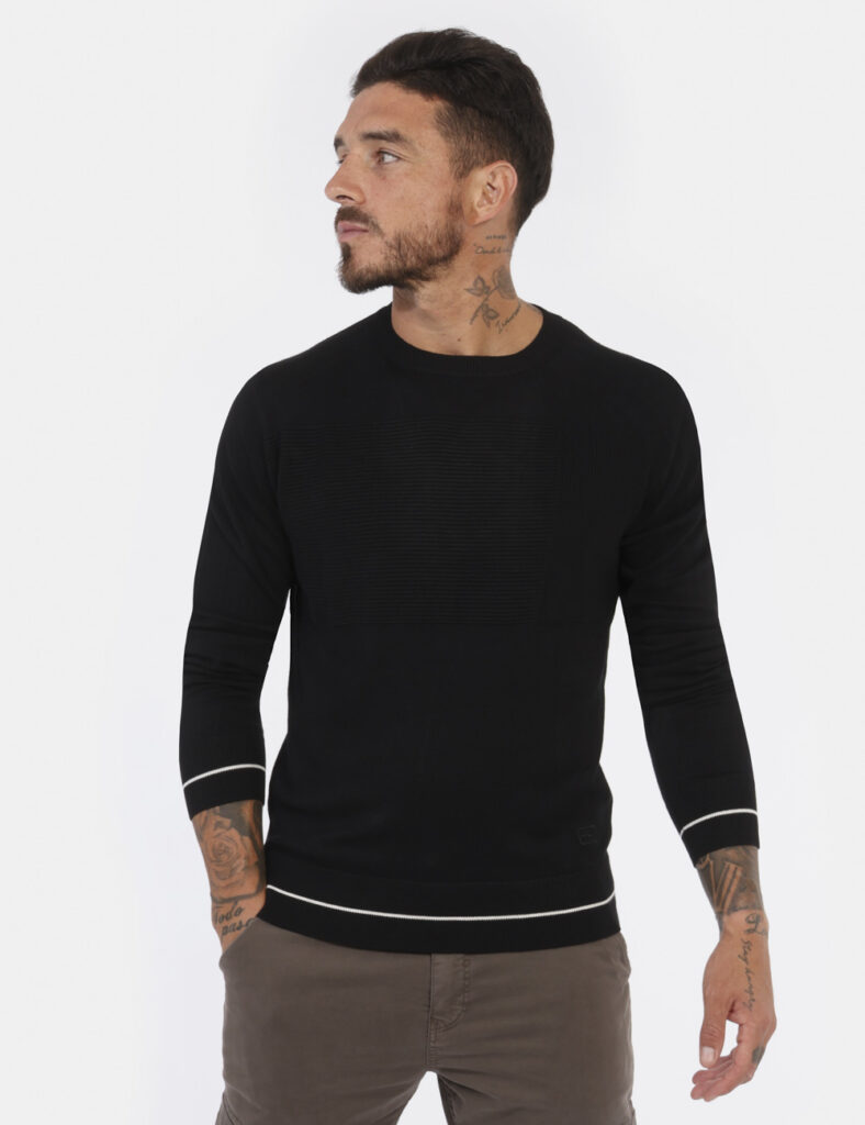 Abbigliamento uomo Yes Zee - Maglione Yes Zee Nero