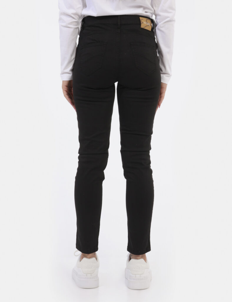 Pantaloni stretti attillati da donna scontati - Pantaloni Yes Zee Nero