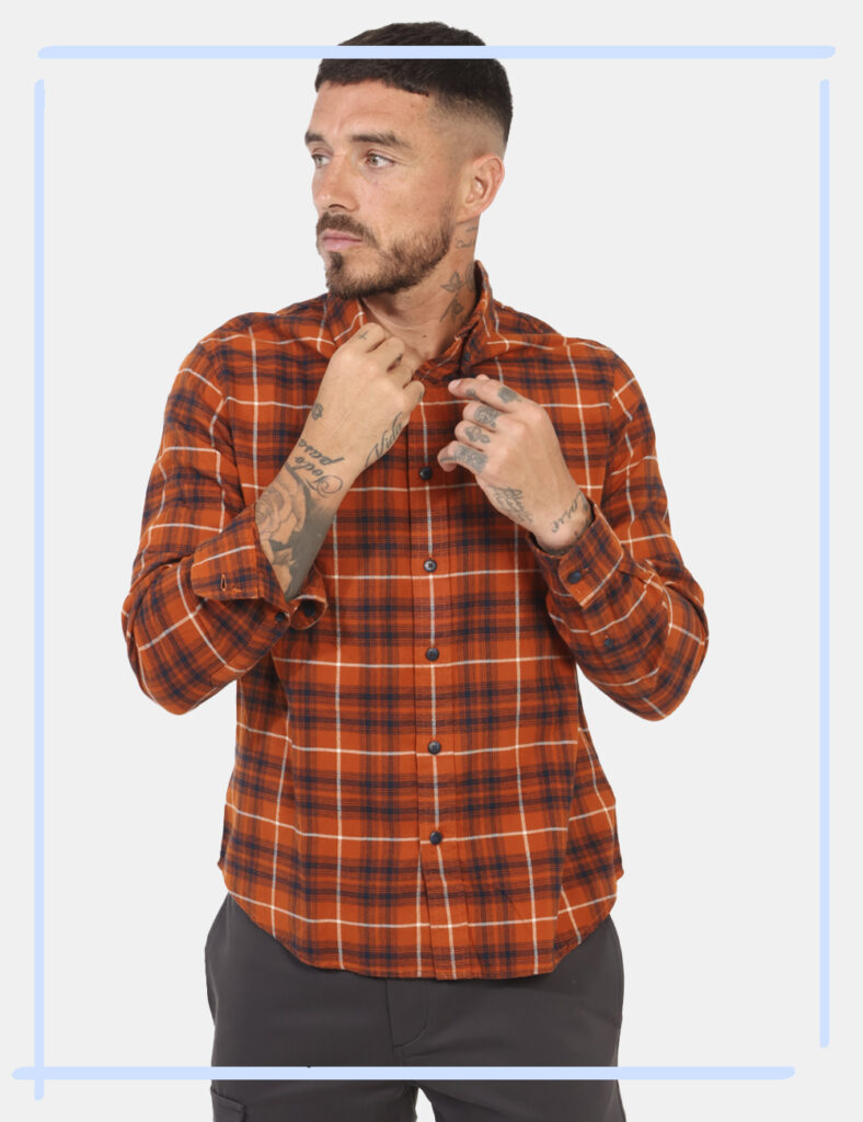 Camicia casual da uomo scontata - Camicia Timberland Arancione