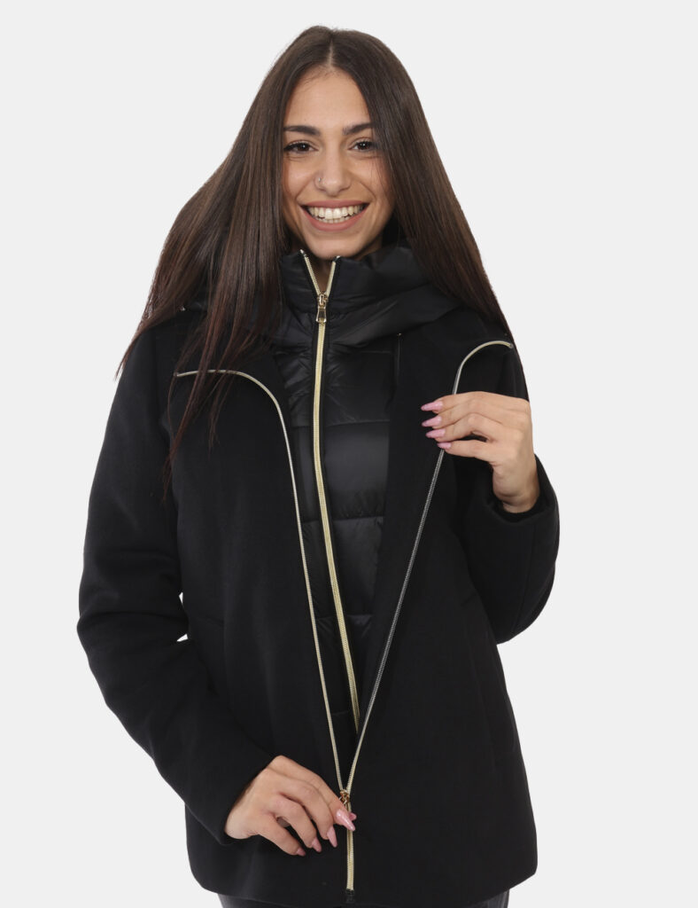 Cappotto nero donna corto best sale