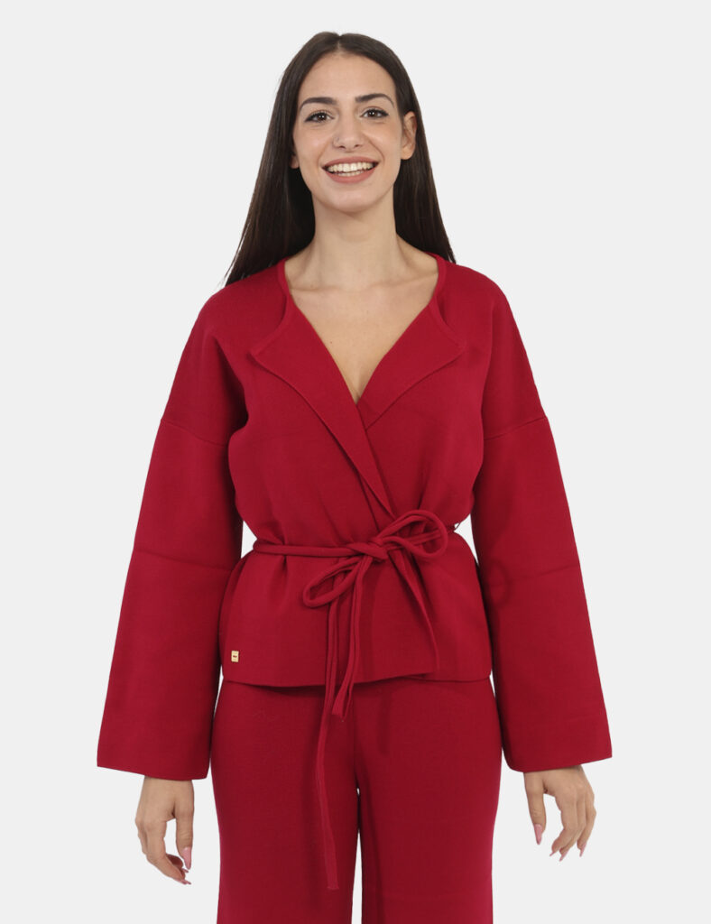 Tailleur elegante da cerimonia scontato - Cardigan Manila Grace Rosso