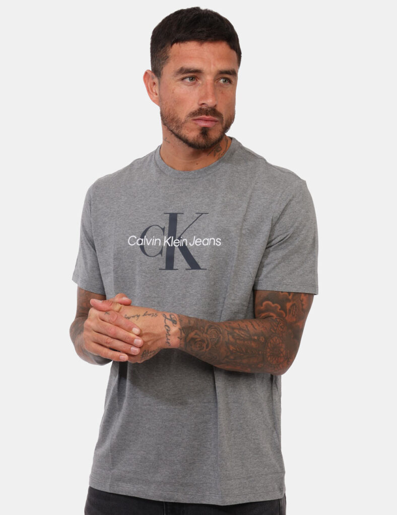 T-shirt uomo scontata - T-shirt Calvin Klein Grigio