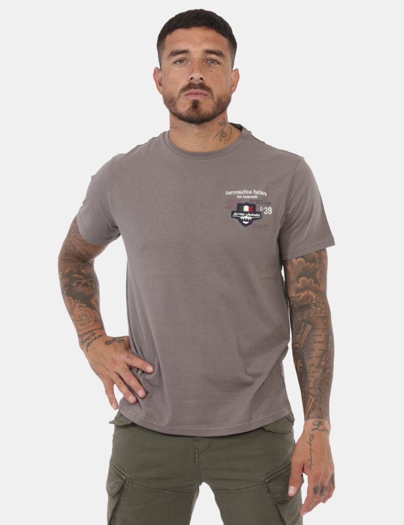 T-shirt uomo scontata - T-shirt Aeronautica Italiana Grigio