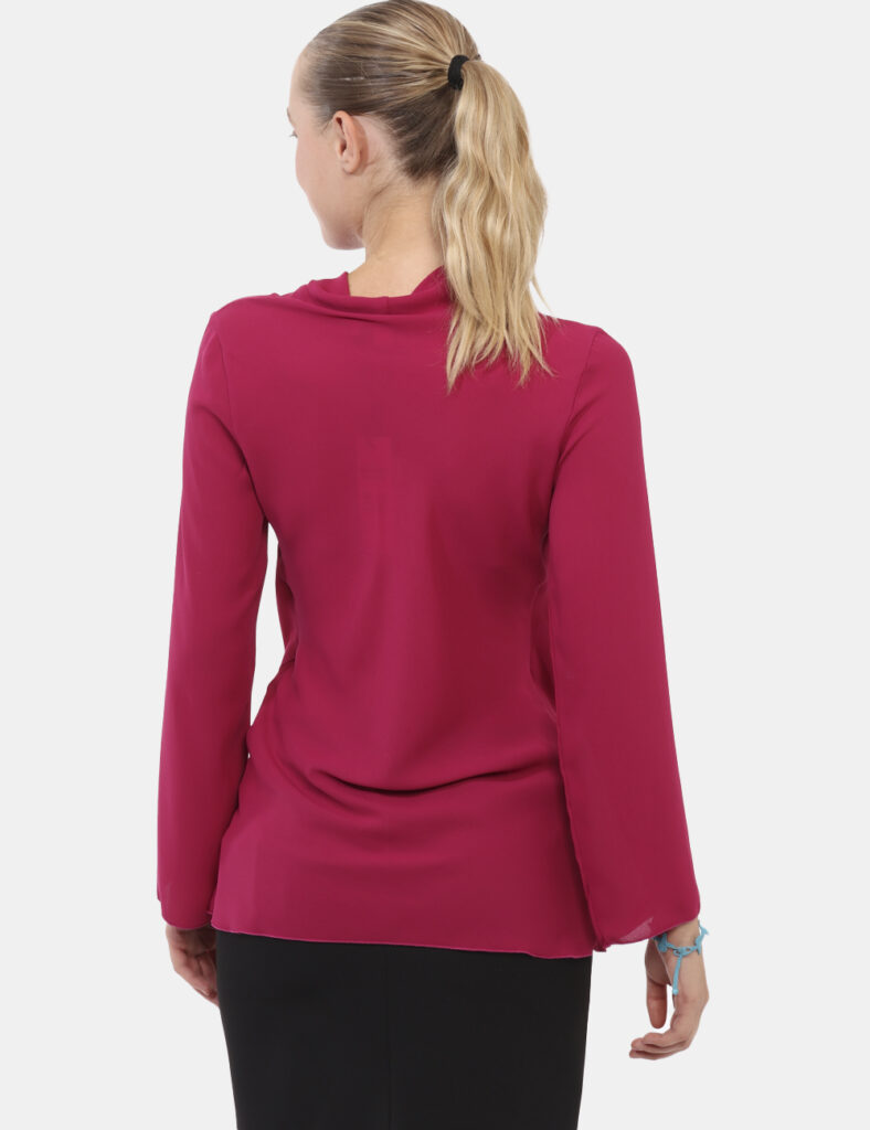 Camicia bluse elegante da donna scontata - Blusa Rue De Clerie Bordeaux