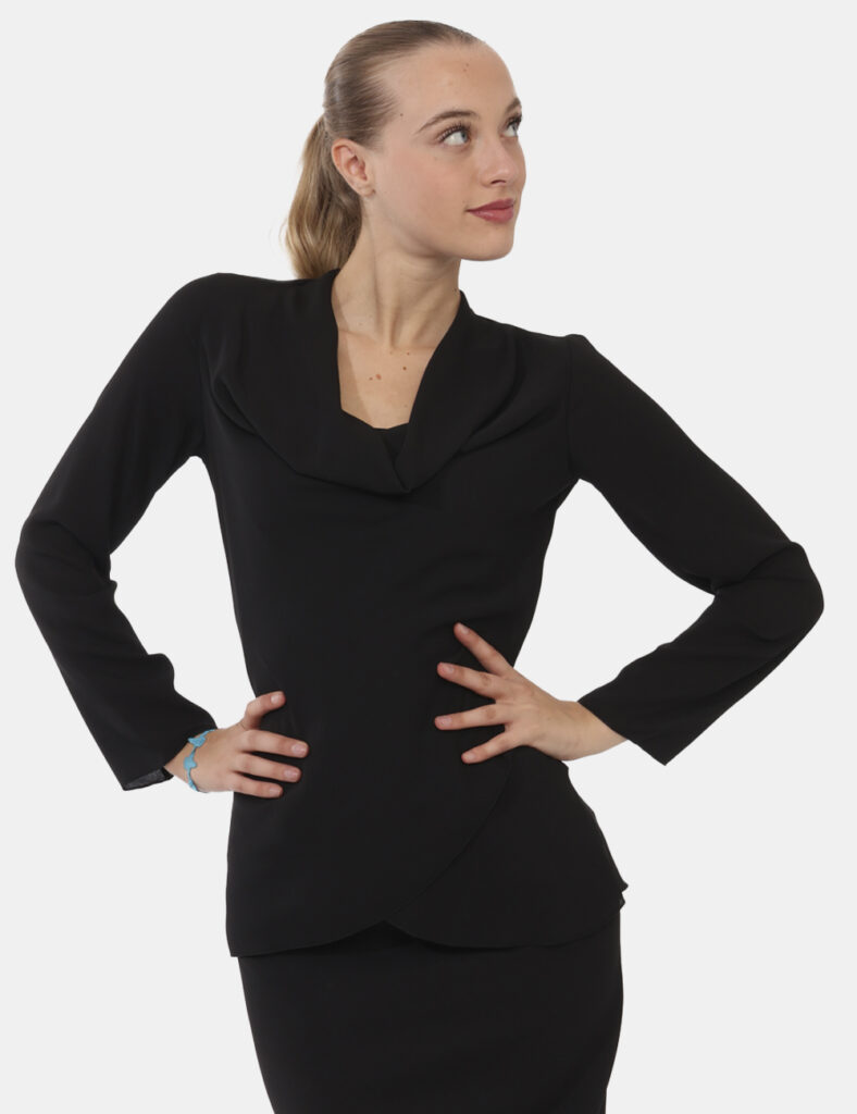 Camicia bluse elegante da donna scontata - Blusa Rue De Clerie Nero