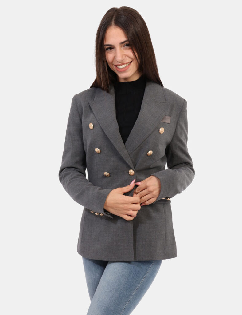 Blazer elegante da donna scontato - Blazer Yes Zee Grigio