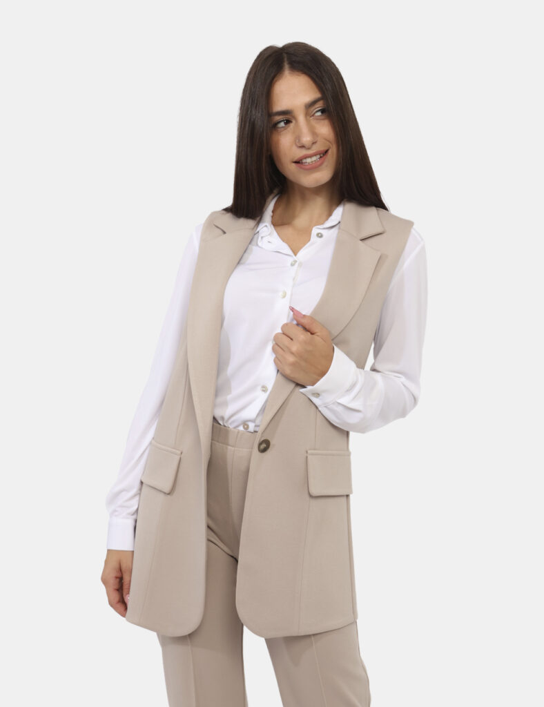 Blazer Materica Beige