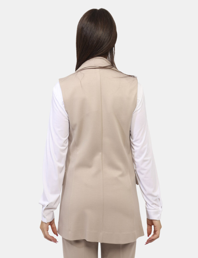 Tailleur elegante da cerimonia scontato - Blazer Materica Beige