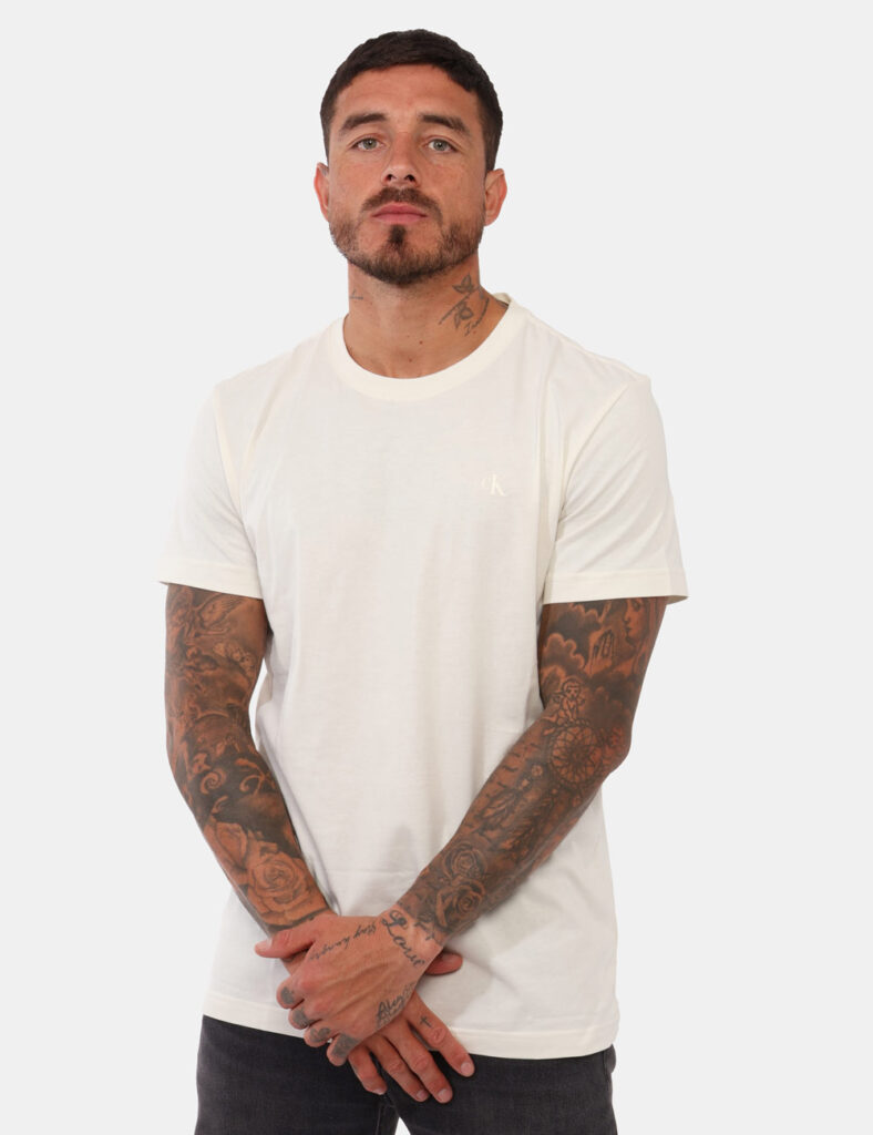 T-shirt Calvin Klein uomo scontate - T-shirt Calvin Klein Bianco