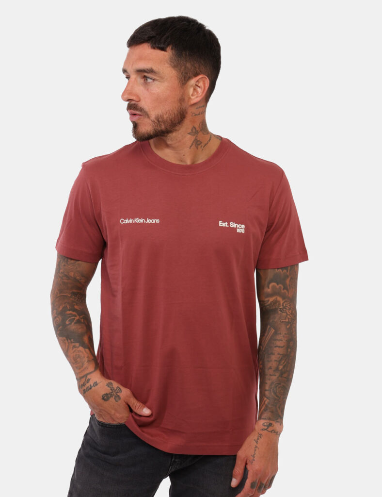 Calvin Klein uomo outlet - T-shirt Calvin Klein Marrone