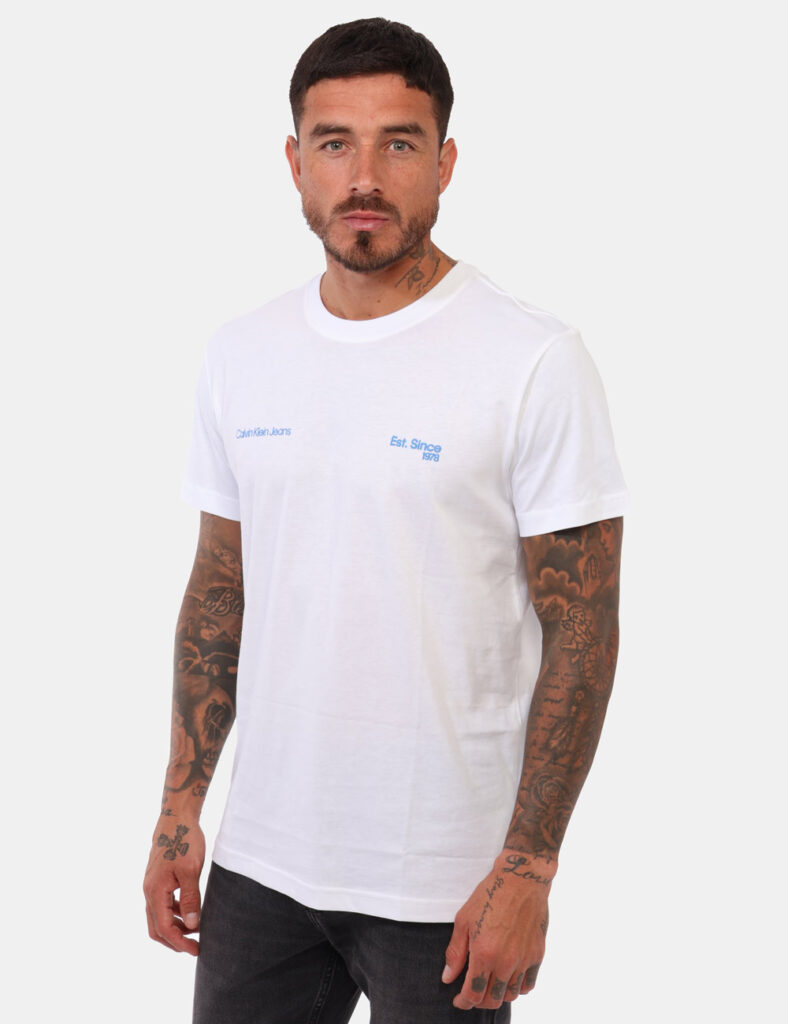 T-shirt uomo scontata - T-shirt Calvin Klein Bianco