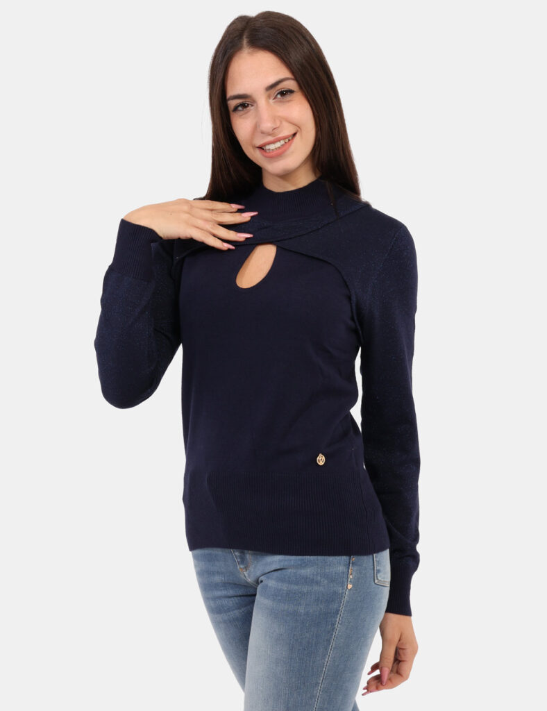 Yes Zee donna outlet - Maglione Yes Zee Blu