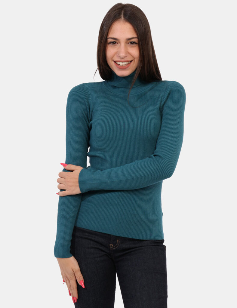 Abbigliamento donna scontato - Maglia Materica Verde