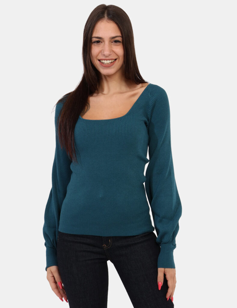 Abbigliamento donna scontato - Maglia Materica Verde