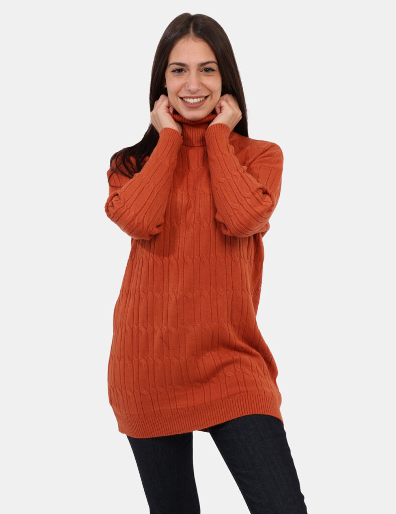 Maglione Materica Arancione