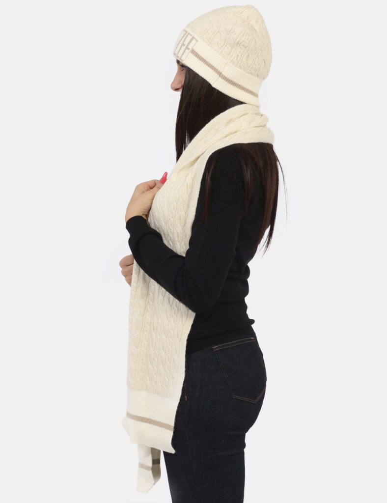 foulard da donna scontati - Cappello e sciarpa Yes Zee Bianco