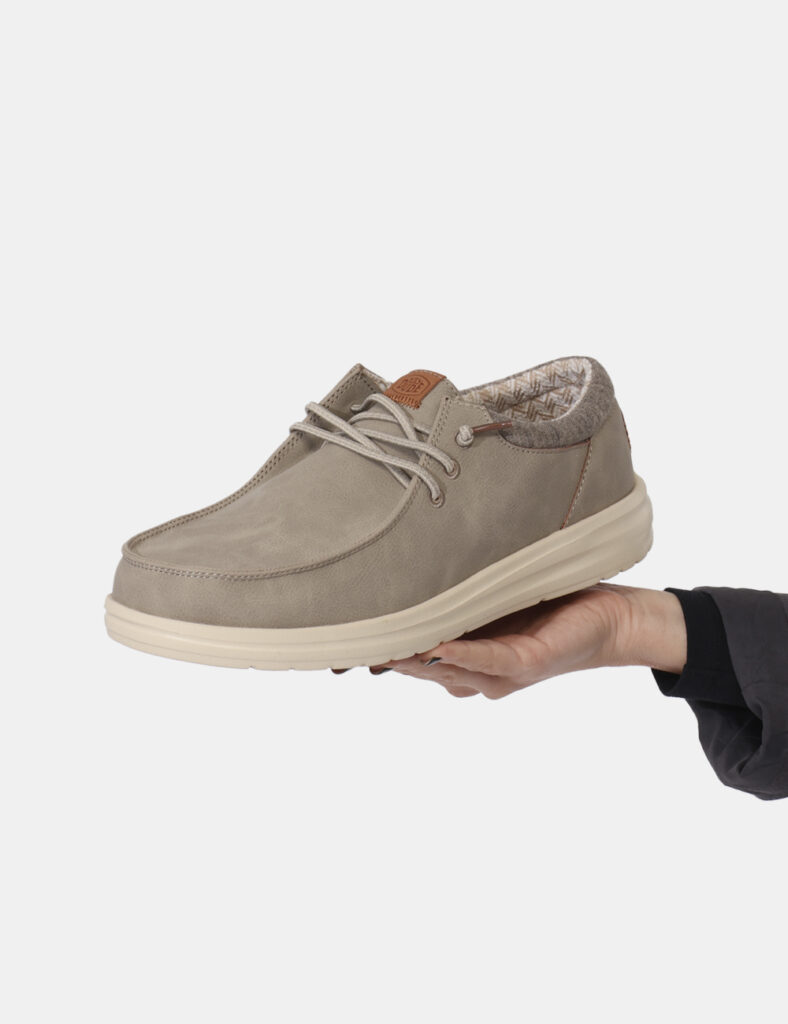 Scarpe firmate da uomo - Stringate Heydude Grigio