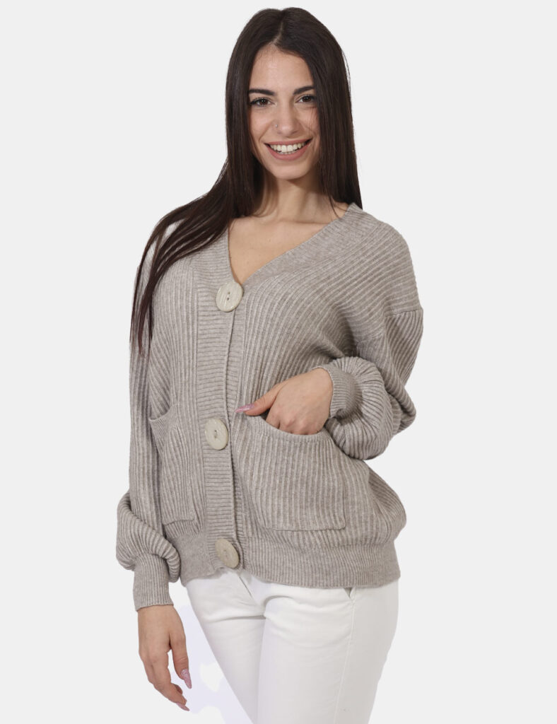 Maglione da donna in offerta Black Friday - Cardigan Sandro Ferrone Beige