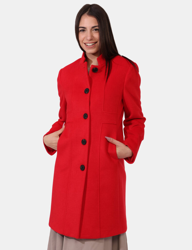 Abbigliamento donna scontato - Cappotto Sandro Ferrone Rosso