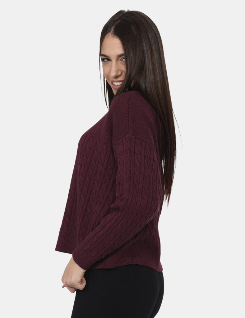 Maglie da donna a collo alto - Maglione Rue De Clerie Viola