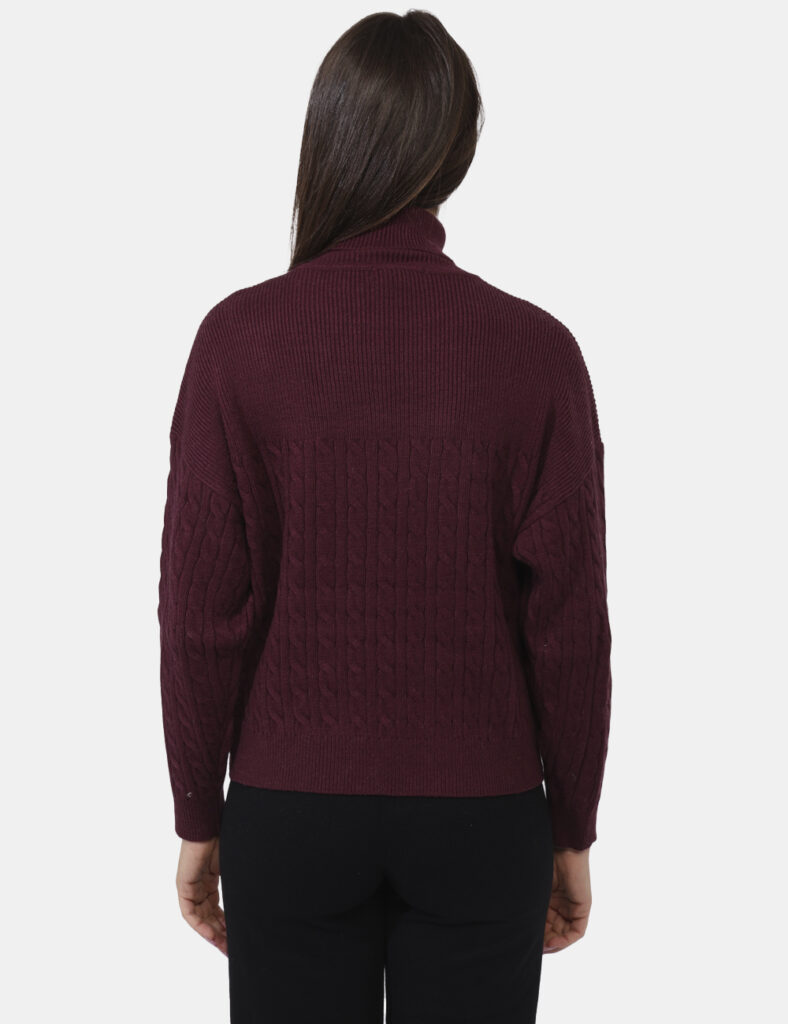 Maglie da donna a collo alto - Maglione Rue De Clerie Viola