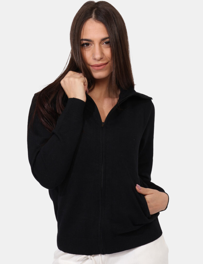 Maglie da donna a collo alto - Maglione Rue De Clerie Nero