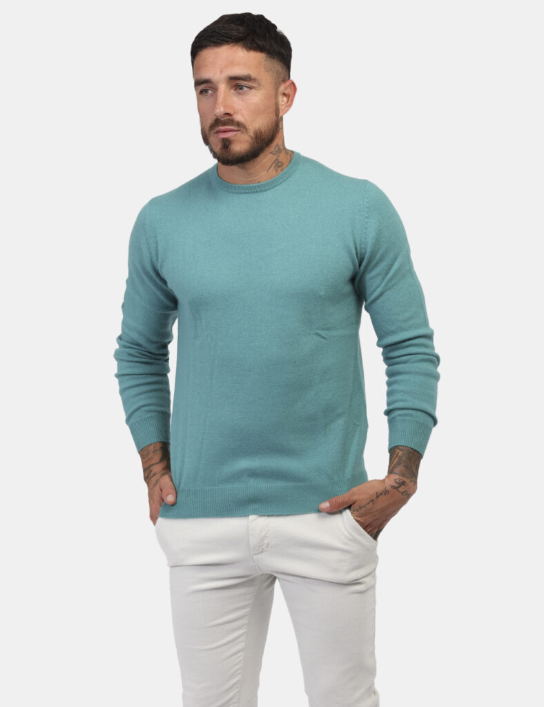 Outlet maglione uomo scontato - Maglione Maison Du Cachemire Verde