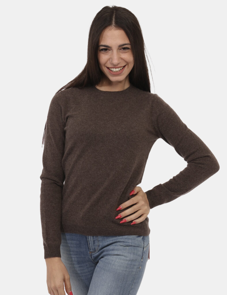 Maglione Maison Du Cachemire Marrone