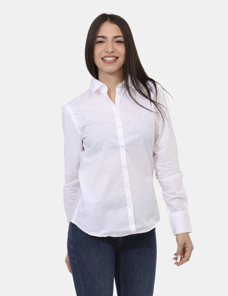 Camicia Rue De Clerie Bianco - Camicia classica in total bianco latte. La vestibilità è morbida e pratica grazie a bottoni a