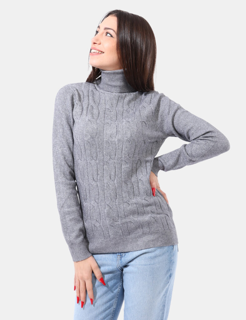 Maglione dolcevita Sandro Ferrone Grigio