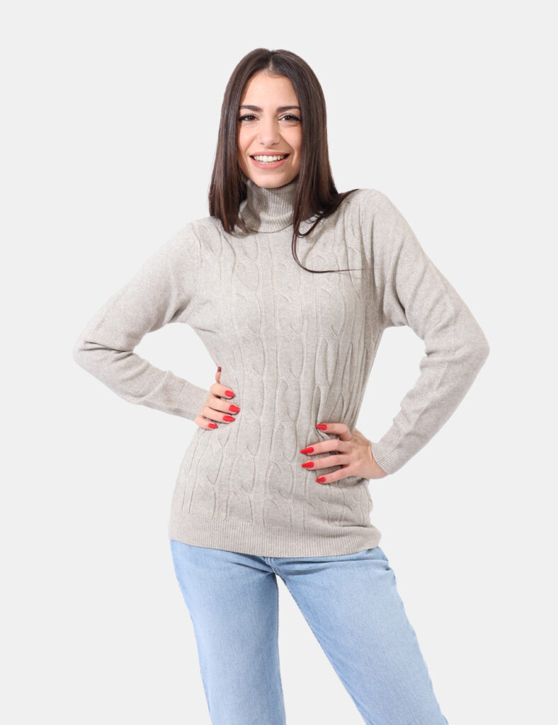 Maglione dolcevita Sandro Ferrone Marrone