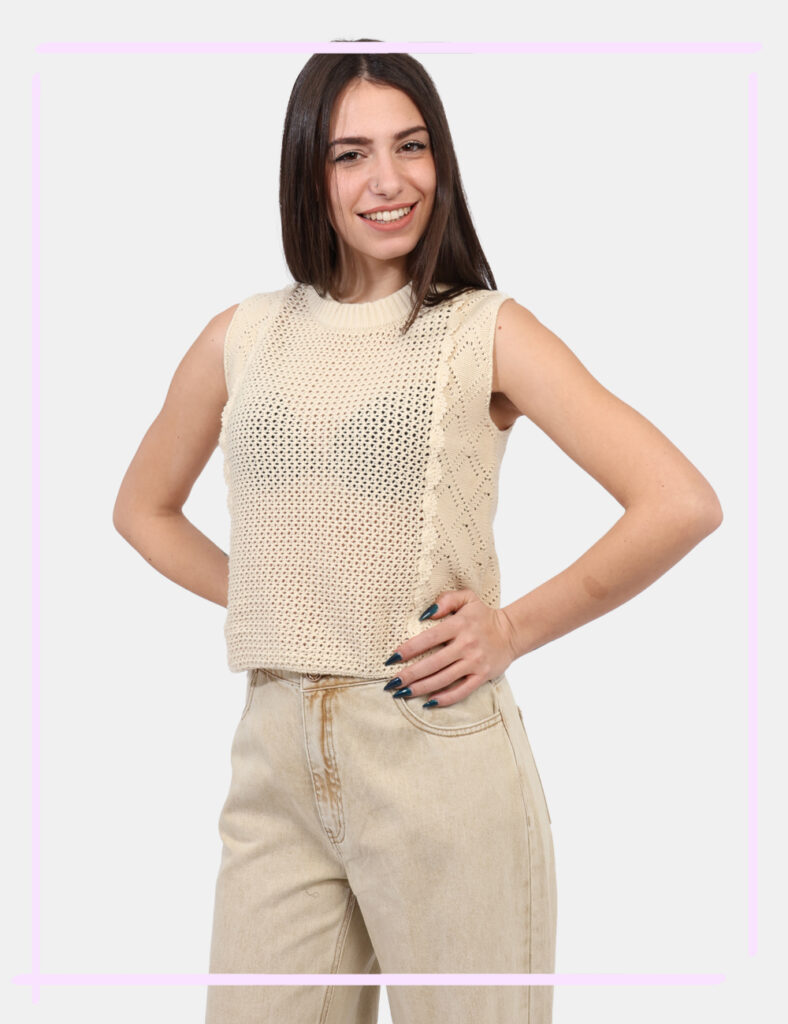 Maglia taglia S Denny Rose Beige