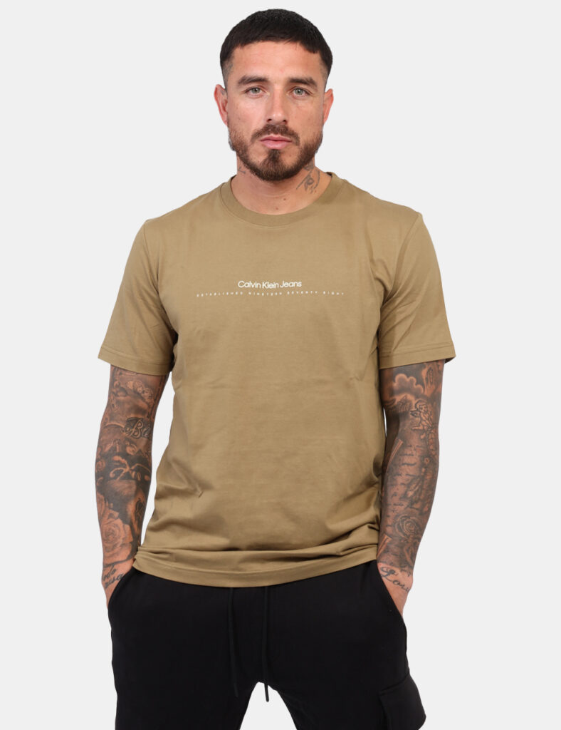 T-shirt Calvin Klein Marrone