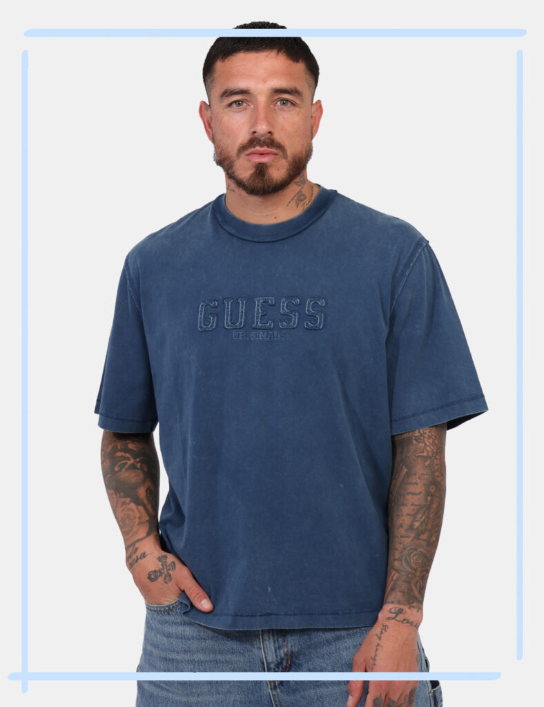 T-shirt taglia L Guess Blu