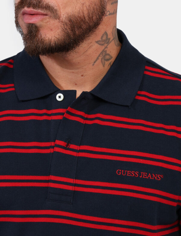 Polo taglia L Guess Blu - L’articolo appartiene al campionario esclusivo di stagione: pezzo unico.Cod. art. M5RP29KCOT1 GS C