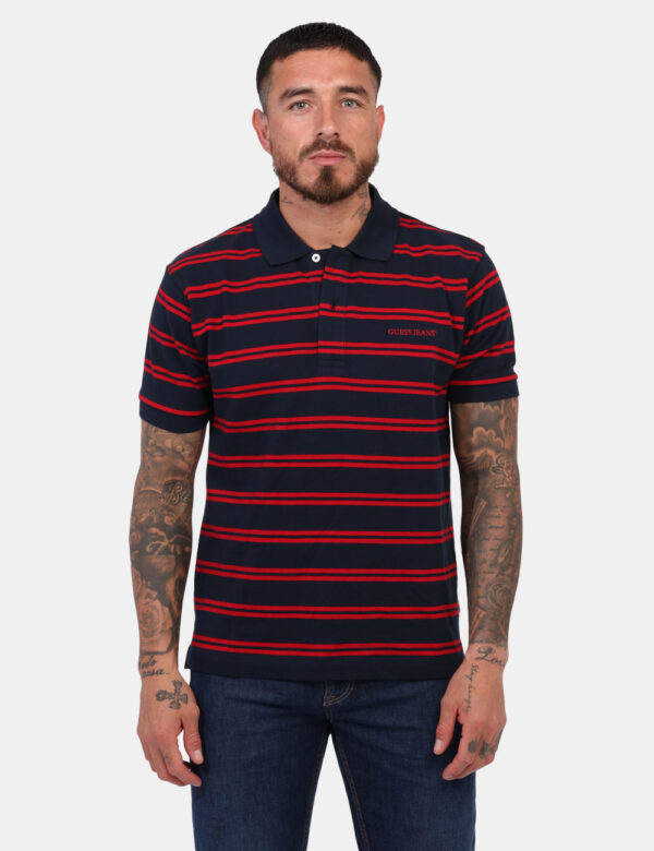 Polo taglia L Guess Blu - L’articolo appartiene al campionario esclusivo di stagione: pezzo unico.Cod. art. M5RP29KCOT1 GS C