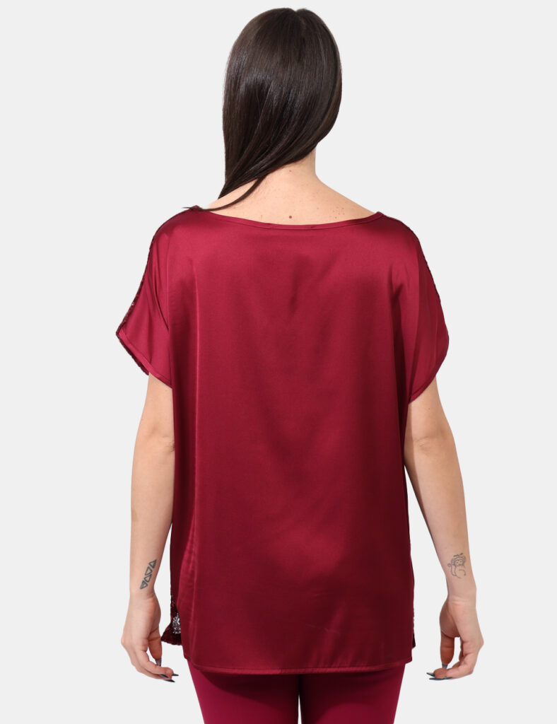 Blusa Sandro Ferrone Bordeaux - Cod. artS7YBEMIELES 2SVVi ricordiamo che tutti i nostri articoli sono originali.