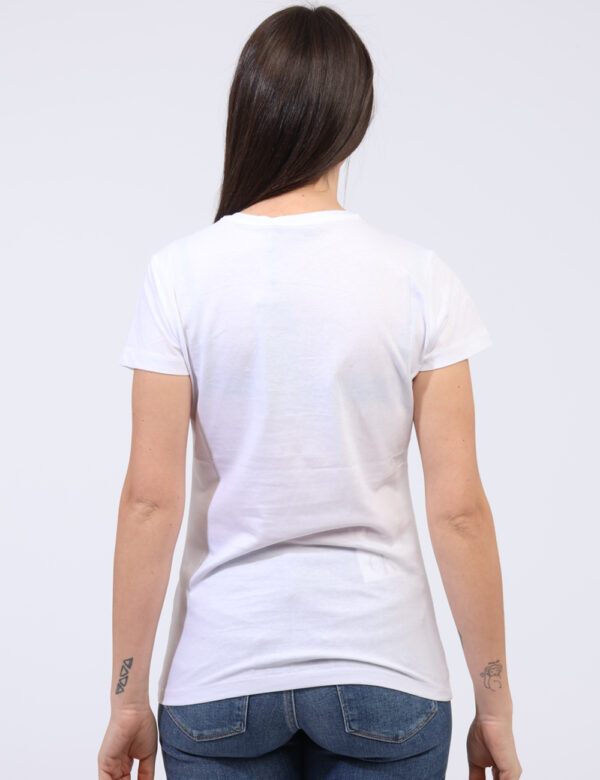 T-shirt Yes Zee Bianco - T-shirt classica su base bianca con stampa floreale brandizzata arricchita da glitter dorati. La ve