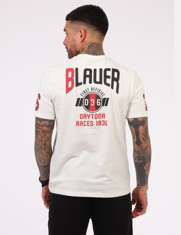 T-shirt Blauer Bianco taglia L - L’articolo appartiene al campionario esclusivo di stagione: pezzo unico.Cod. art. 25SBLUH02