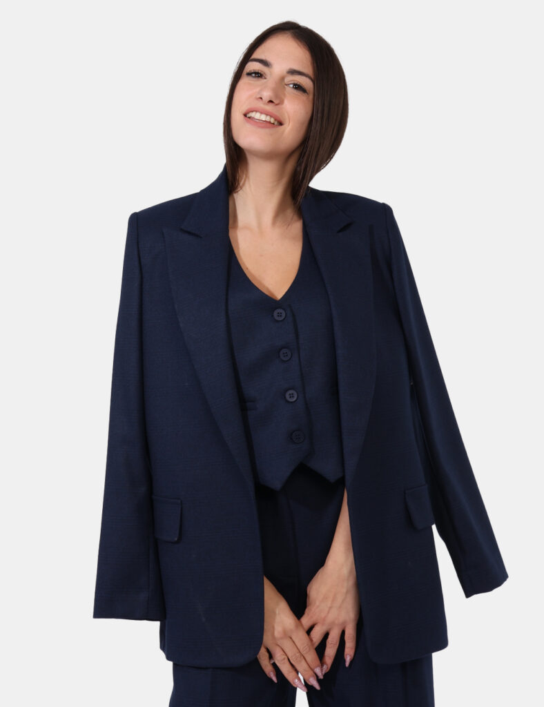 Blazer Materica Blu